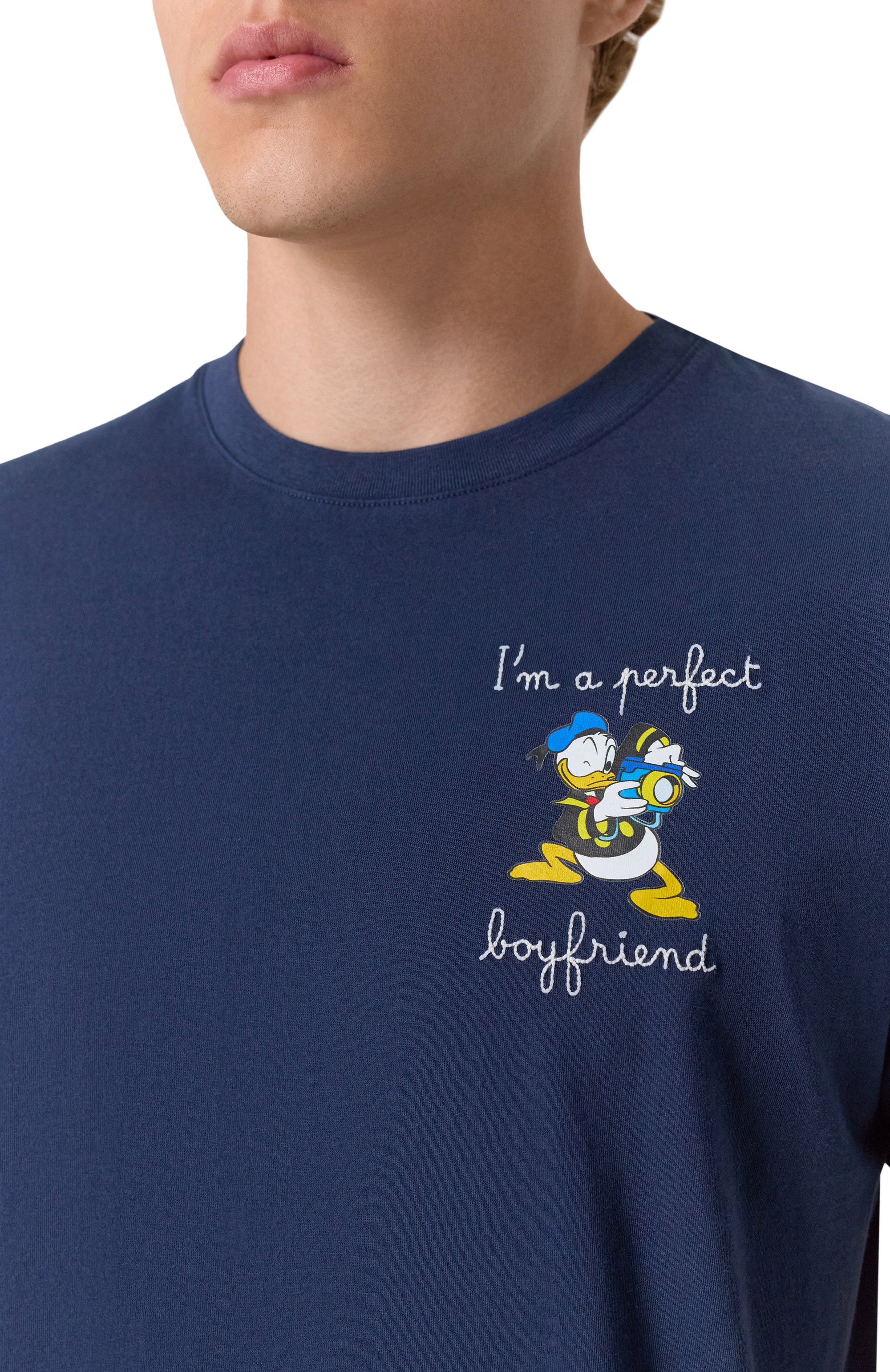 Хлопковая футболка MC2 SAINT BARTH темно-синего цвета по цене 10750 руб., арт. STBM TSHIRT MAN/02613H, фото 5 Хлопковая футболка MC2 SAINT BARTH, арт. STBM TSHIRT MAN/02613H, фото 5