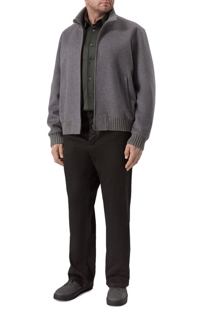 Мужские брюки изо льна и хлопка KITON, арт. UPR005LK0603H