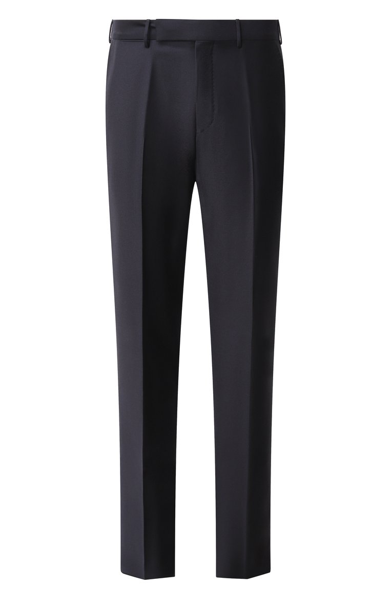 Мужские шерстяные брюки ZEGNA темно-синего цвета, арт. 75TB12/C22685 | Фото 1 (Материал сплава: Проставлено; Длина (брюки, джинсы): Стандартные; Драгоценные камни: Проставлено; Материал внешний: Шерсть; Случай: Формальный; Стили: Классический)