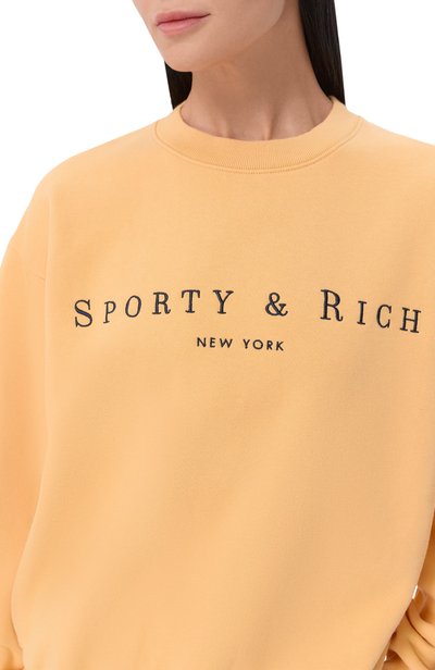 Хлопковый свитшот SPORTY AND RICH, арт. ST098712185YE35, фото 5