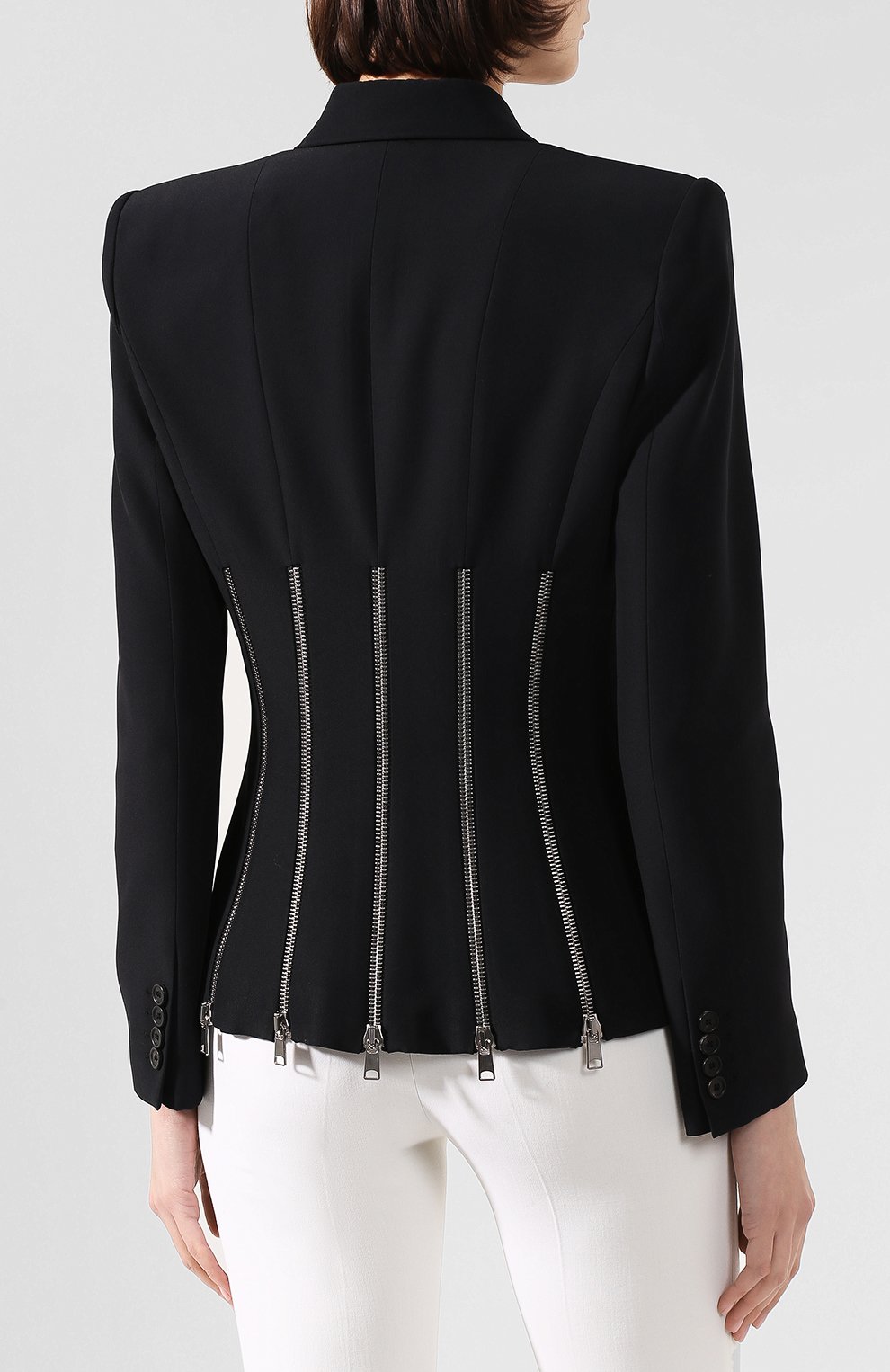 Жакет ALEXANDER MCQUEEN черного цвета по цене 395500 руб., арт. 593870/QEAAA, фото 4 Жакет ALEXANDER MCQUEEN, арт. 593870/QEAAA, фото 4