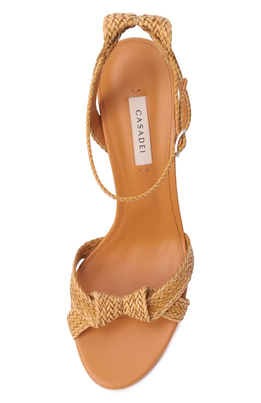 Кожаные босоножки Julia Mariposa 80 Casadei 1L453B0801/C3019 Коричневый  1L453B0801/C3019 Фото 6