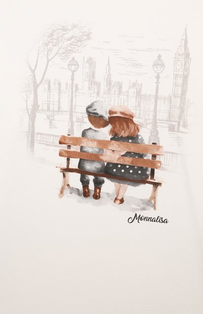 Хлопковый лонгслив MONNALISA, арт. 11D617, фото 3