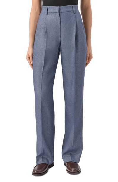 Брюки изо льна и шерсти BRUNELLO CUCINELLI, арт. MP510P9019, фото 3