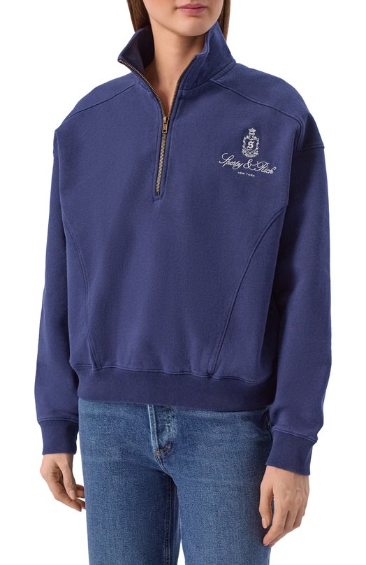 Хлопковый анорак Sporty and Rich ST073506205BL32 Синий  ST073506205BL32 Фото 3