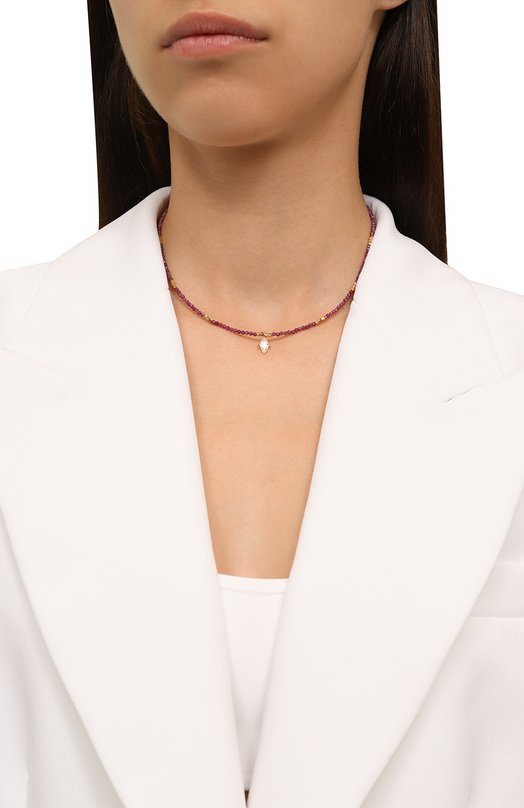 Колье Hanka_in GIGI-CH-RUB-CZ-1M Фиолетовый  GIGI-CH-RUB-CZ-1M Фото 2