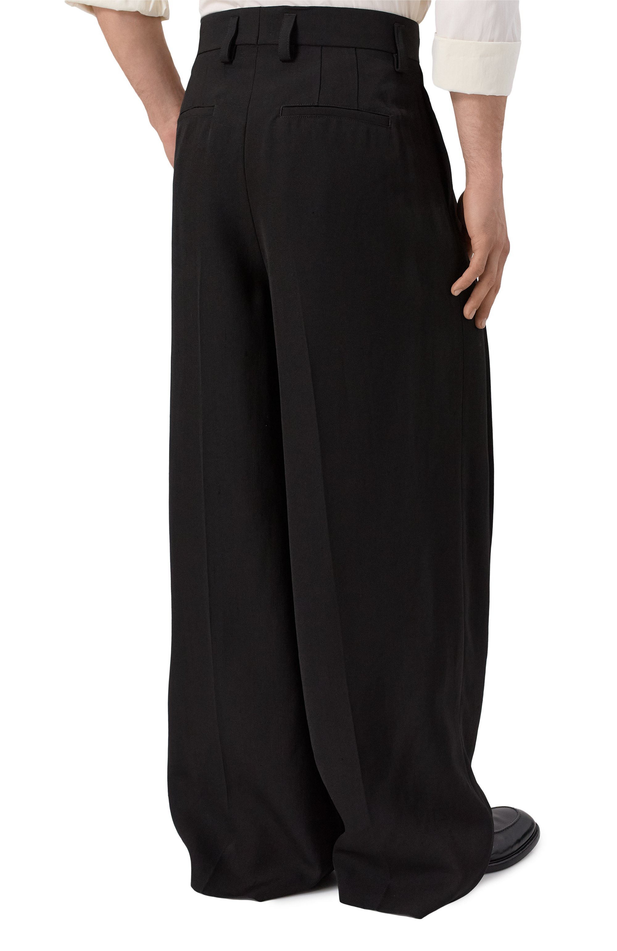 Брюки из вискозы и шелка JIL SANDER черного цвета по цене 259000 руб., арт. J21KA0265/J65005, фото 4 Брюки из вискозы и шелка JIL SANDER, арт. J21KA0265/J65005, фото 4