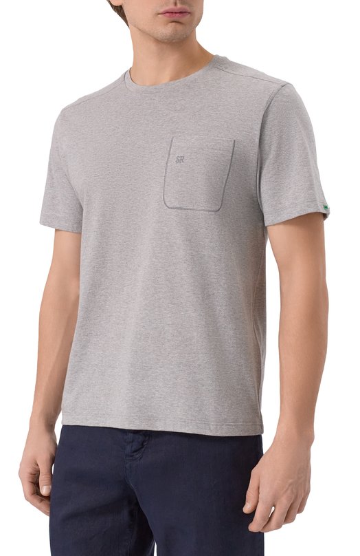 Хлопковая футболка Stefano Ricci MNH6104990/803C0 Серый  MNH6104990/803C0 Фото 3