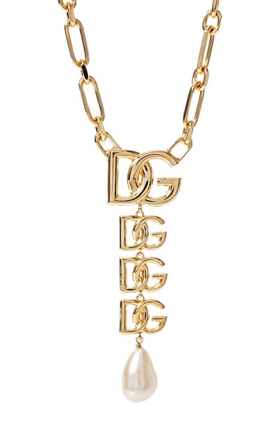 Колье DOLCE & GABBANA золотого цвета по цене 109500 руб., арт. WNN6P3/W1111, фото 3 Колье DOLCE & GABBANA, арт. WNN6P3/W1111, фото 3