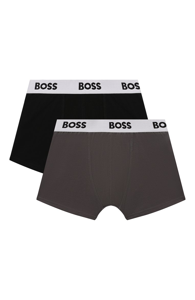 Детские комплект из двух боксеров BOSS разноцветного цвета, арт. J50974 | Фото 1 (Материал внешний: Хлопок; Рукава: Короткие; Материал сплава: Проставлено; Драгоценные камни: Проставлено; Ростовка одежда: 5 лет | 110 см, 13 - 15 лет | 158 см, 16 лет | 164 см, 12 лет | 152 см, 7 лет | 122 см, 9 лет | 134 см)