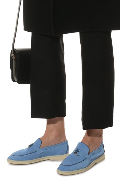 Замшевые лоферы summer charms LORO PIANA, арт. FAL5899, фото 3