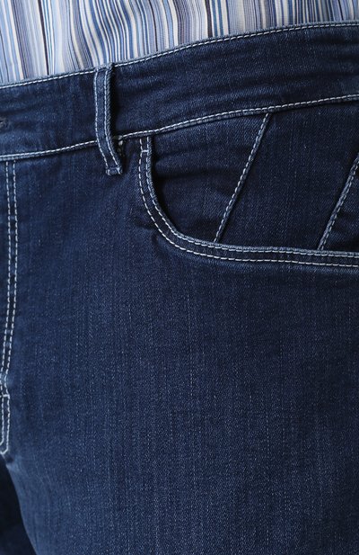 Джинсы прямого кроя с контрастной прострочкой ZILLI, арт. 613N070002, фото 5