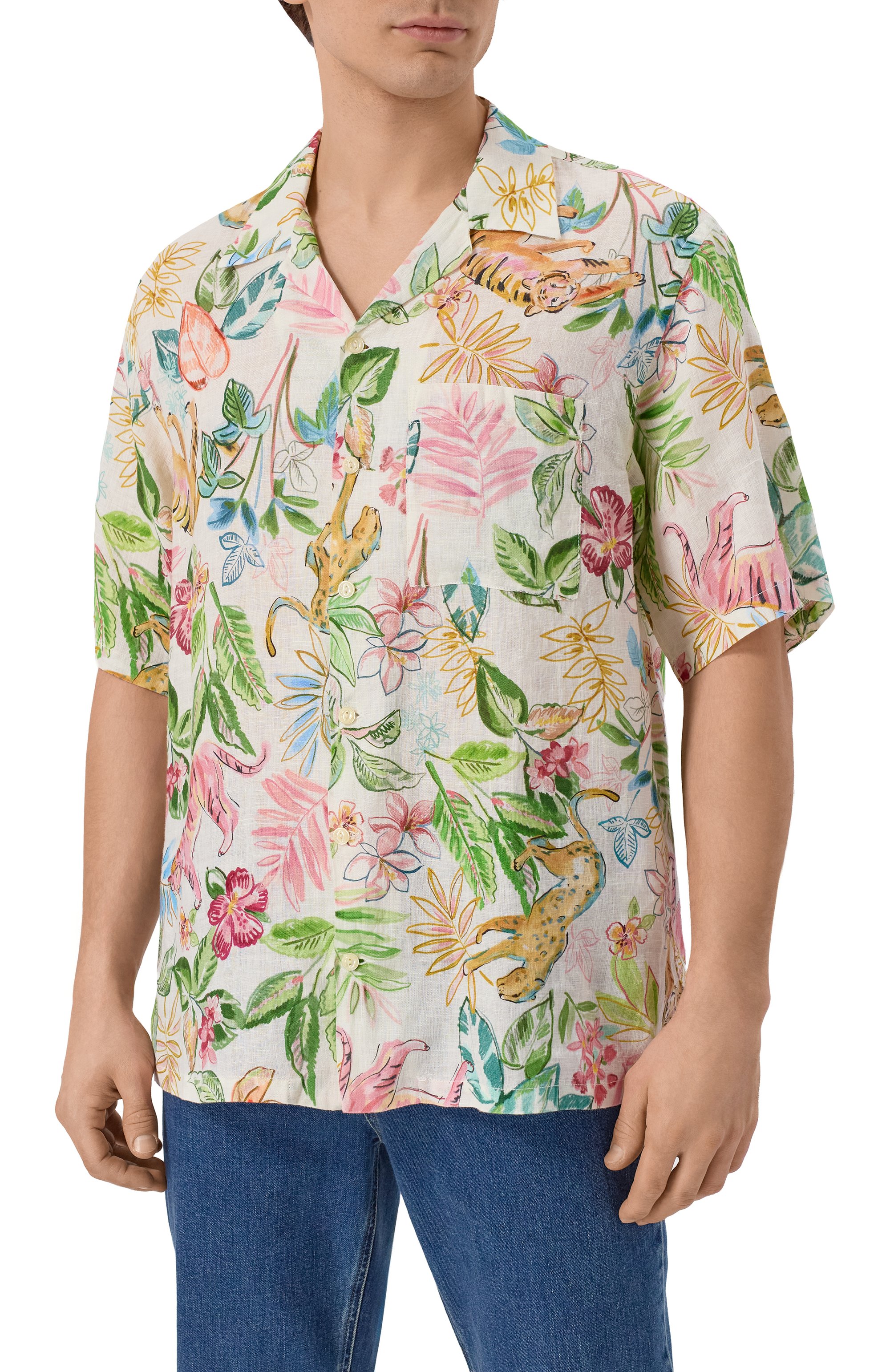 Льняная рубашка 120% LINO, арт. 33ALIM19L3/G472/100, фото 3