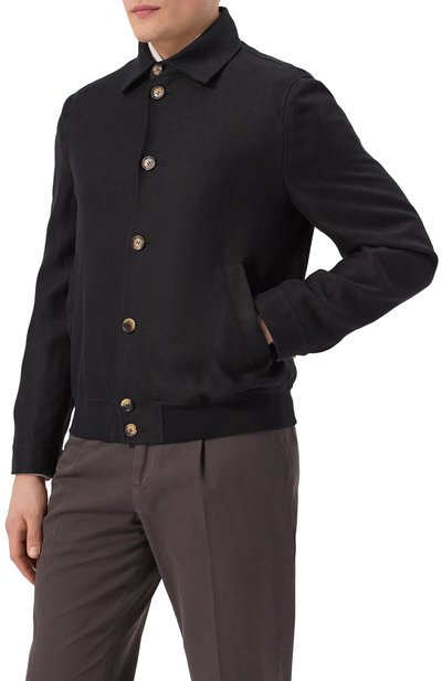 Бомбер изо льна и шерсти BRUNELLO CUCINELLI, арт. MW4826407, фото 3