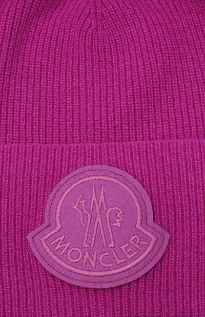 Шапка из шерсти и кашемира MONCLER фиолетового цвета по цене 24050 руб., арт. F2-093-9Z746-00-A9363, фото 3 Шапка из шерсти и кашемира MONCLER, арт. F2-093-9Z746-00-A9363, фото 3