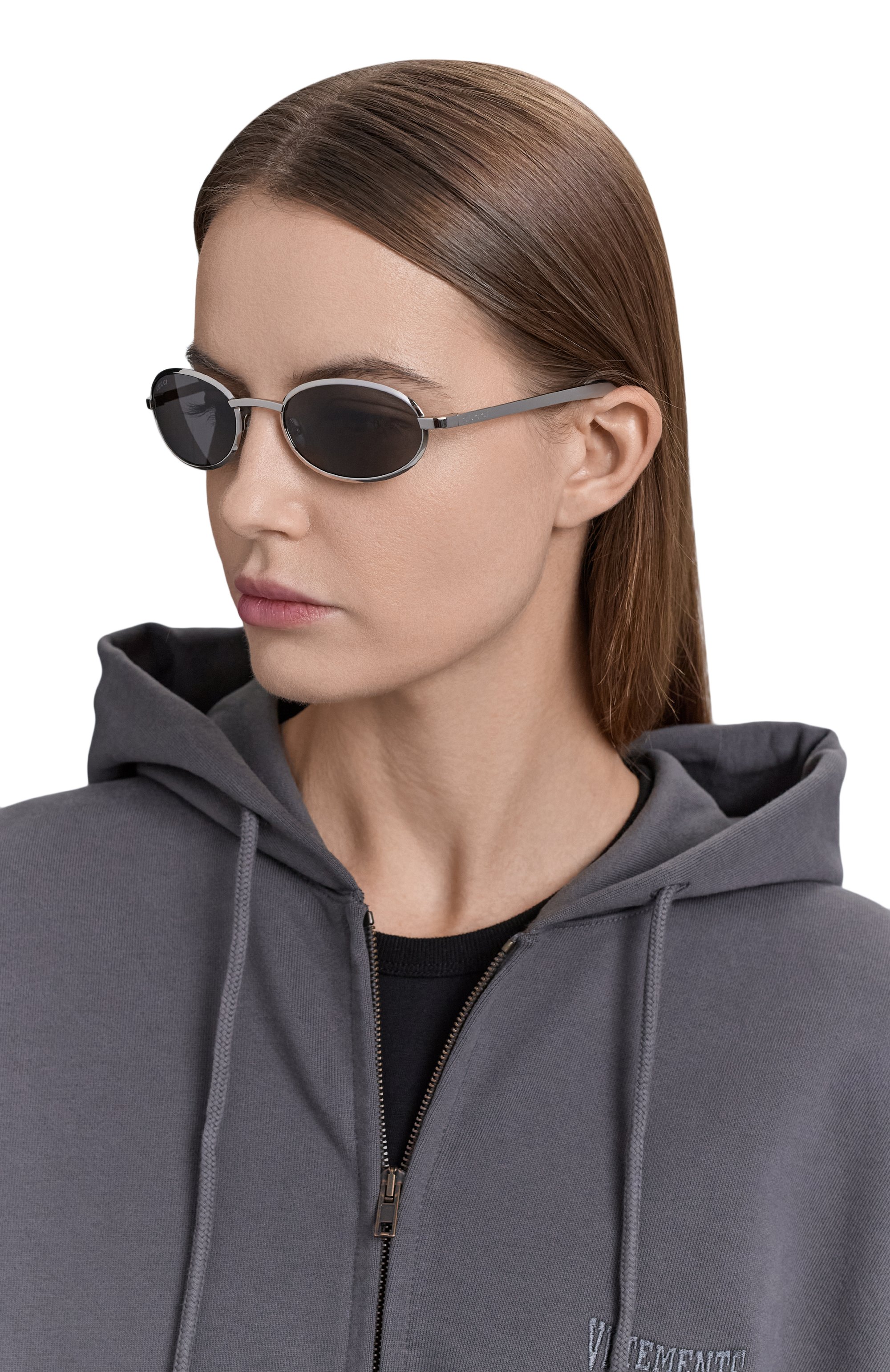 Солнцезащитные очки GUCCI серого цвета по цене 54100 руб., арт. GG1942S 002, фото 3 Солнцезащитные очки GUCCI, арт. GG1942S 002, фото 3