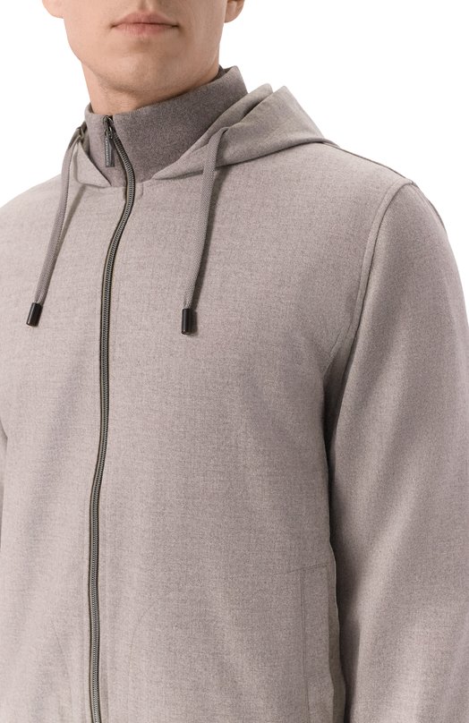 Шерстяная толстовка Capobianco 19M403.FA00. Бежевый  19M403.FA00. Фото 5