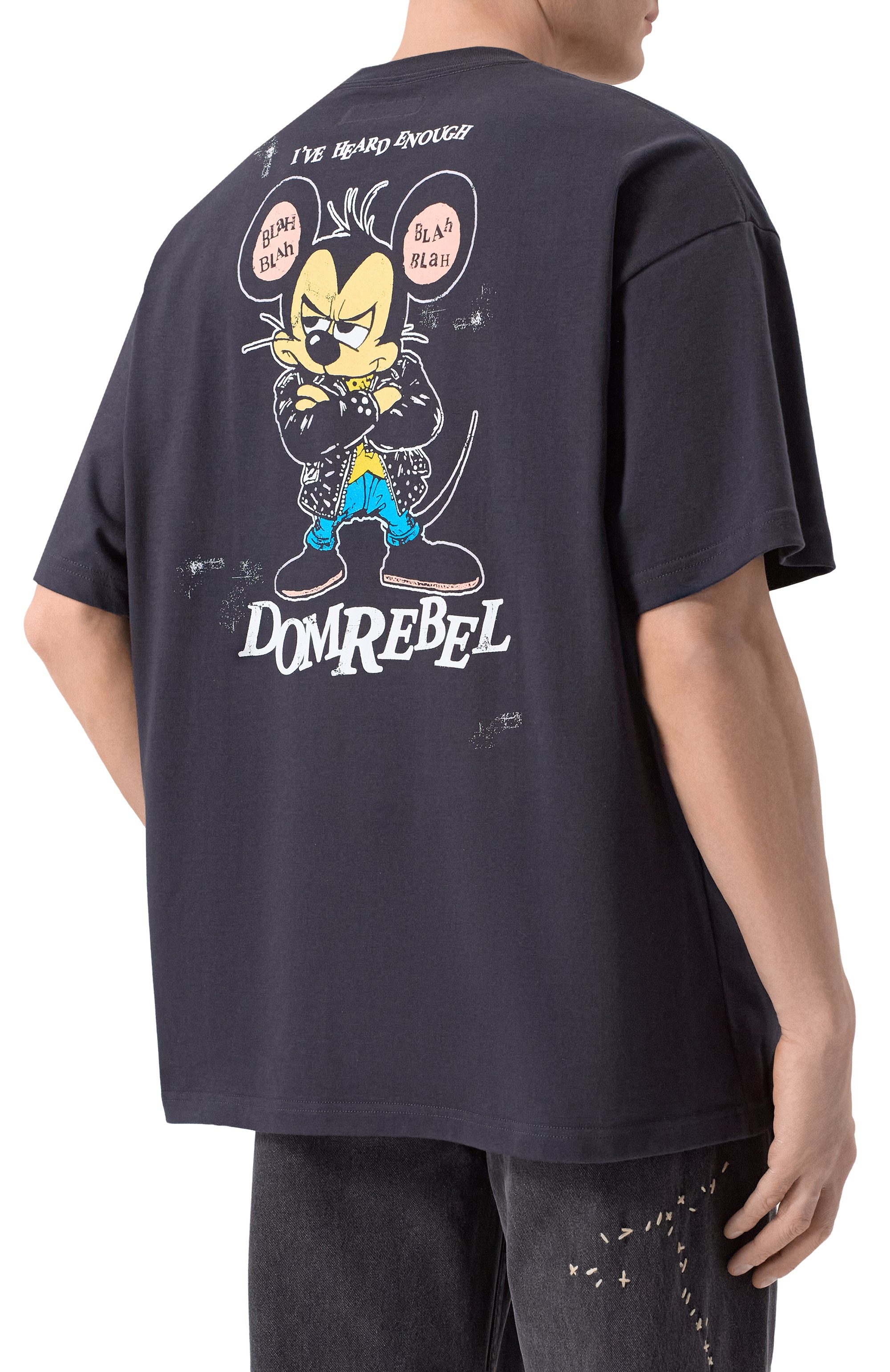 Хлопковая футболка DOMREBEL черного цвета по цене 23900 руб., арт. M BLABLA/T-SHIRT, фото 4 Хлопковая футболка DOMREBEL, арт. M BLABLA/T-SHIRT, фото 4