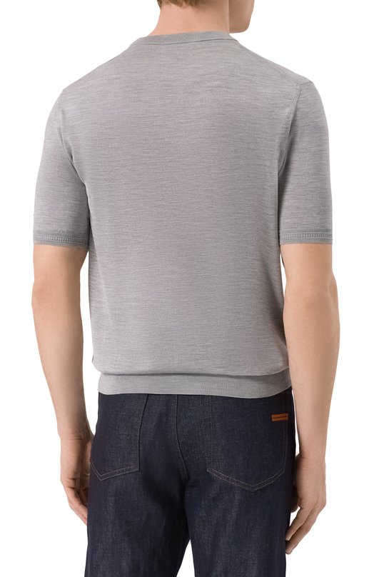 Шелковый джемпер Stefano Ricci K616215G10/F26101 Серый  K616215G10/F26101 Фото 4