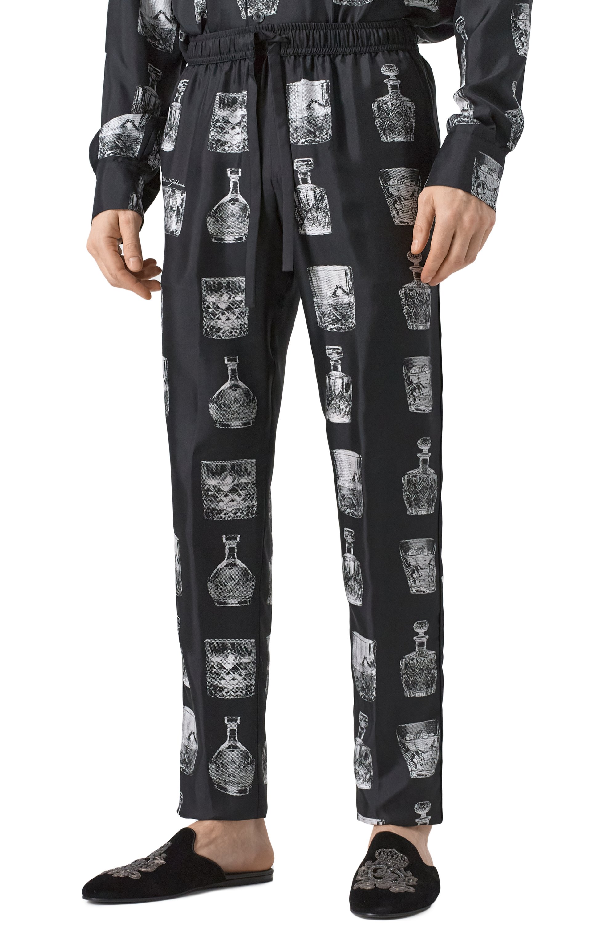 Шелковые домашние брюки DOLCE & GABBANA, арт. GVCRAT/HI1V0, фото 3