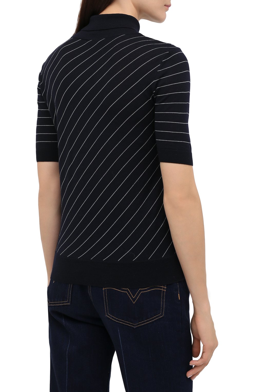 Шерстяной пуловер GIORGIO ARMANI синего цвета по цене 83950 руб., арт. 6HAMA5/AMA5Z, фото 4 Шерстяной пуловер GIORGIO ARMANI, арт. 6HAMA5/AMA5Z, фото 4