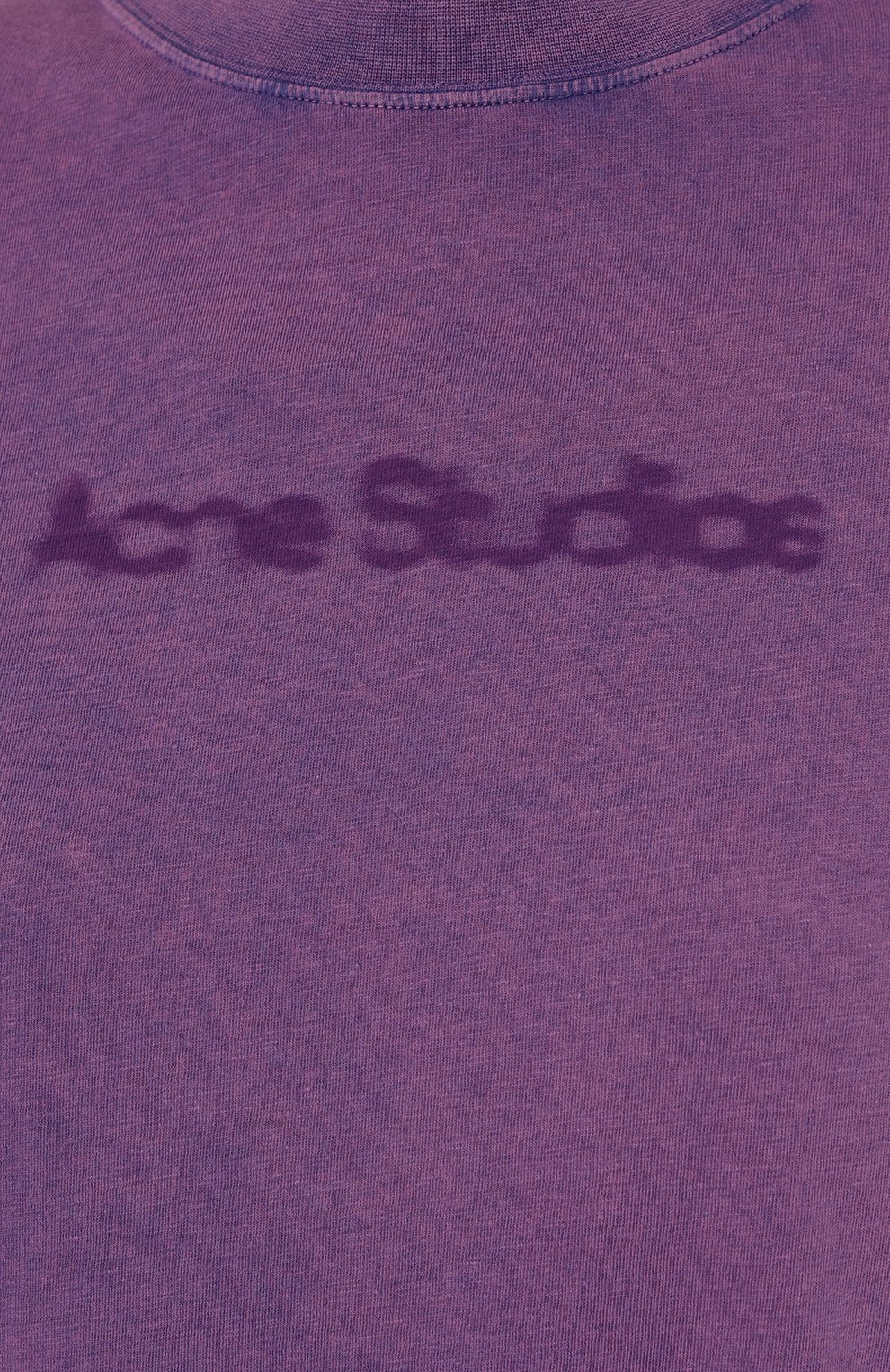 Хлопковая футболка ACNE STUDIOS фиолетового цвета по цене 31250 руб., арт. FN-WN-TSHI000639, фото 5 Хлопковая футболка ACNE STUDIOS, арт. FN-WN-TSHI000639, фото 5