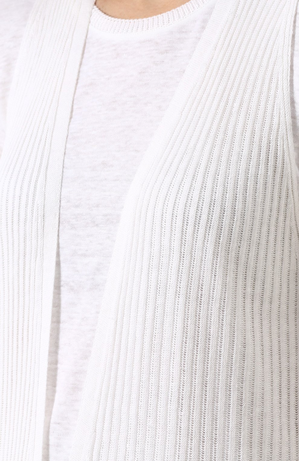 Удлиненный жилет из смеси льна и шелка LORO PIANA, арт. FAI1242, фото 5