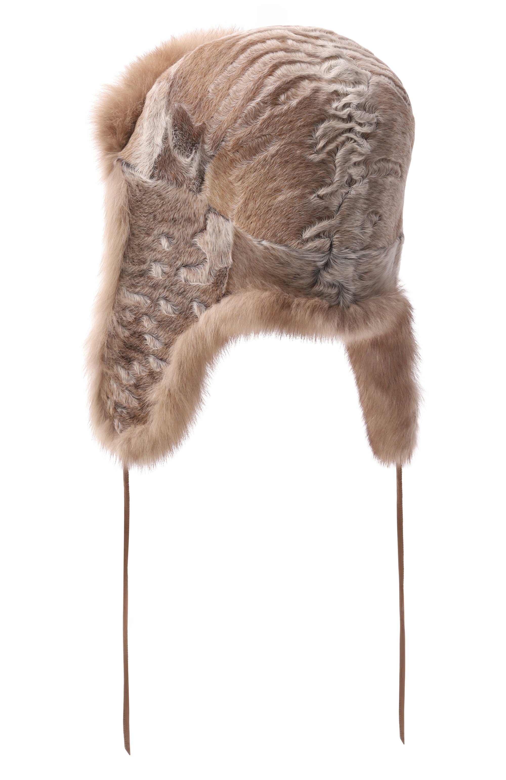 Меховая шапка-ушанка из соболя и каракульчи FURLAND темно-бежевого цвета по цене 630000 руб., арт. 0139610710004300002, фото 2 Меховая шапка-ушанка из соболя и каракульчи FURLAND, арт. 0139610710004300002, фото 2