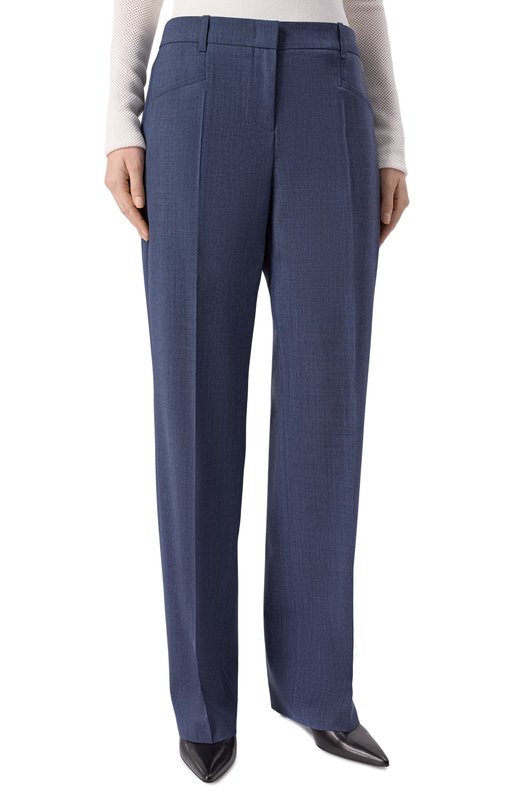 Шерстяные брюки BOSS 50542004 Синий  50542004 Фото 3