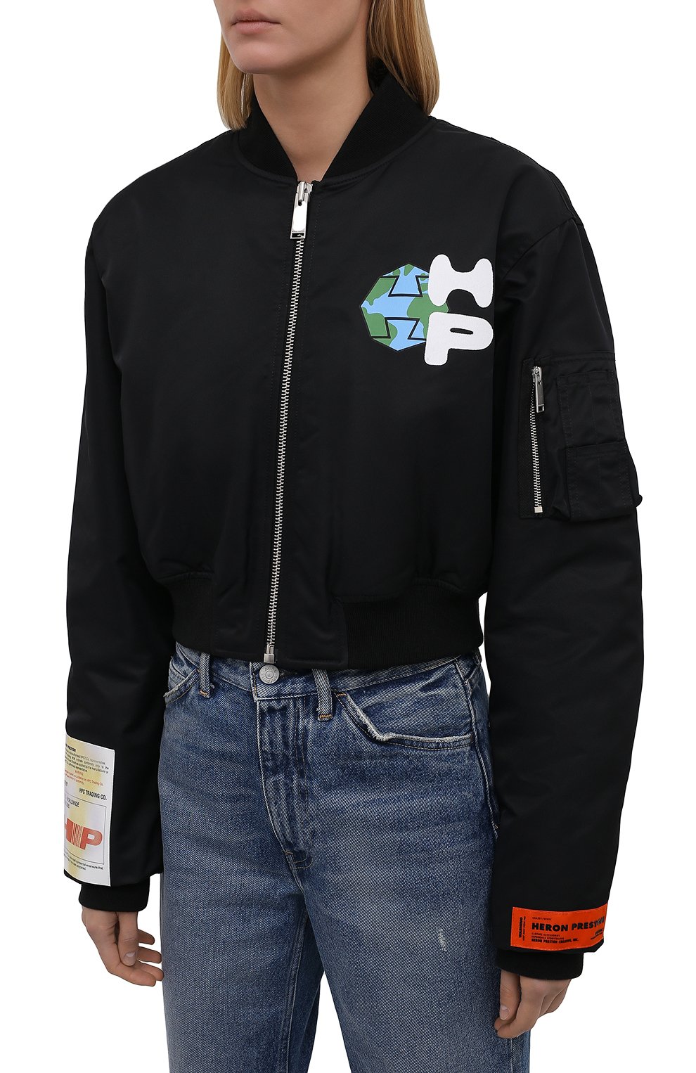 Бомбер HERON PRESTON черного цвета по цене 98600 руб., арт. HWEH003F21FAB0011001, фото 3 Бомбер HERON PRESTON, арт. HWEH003F21FAB0011001, фото 3