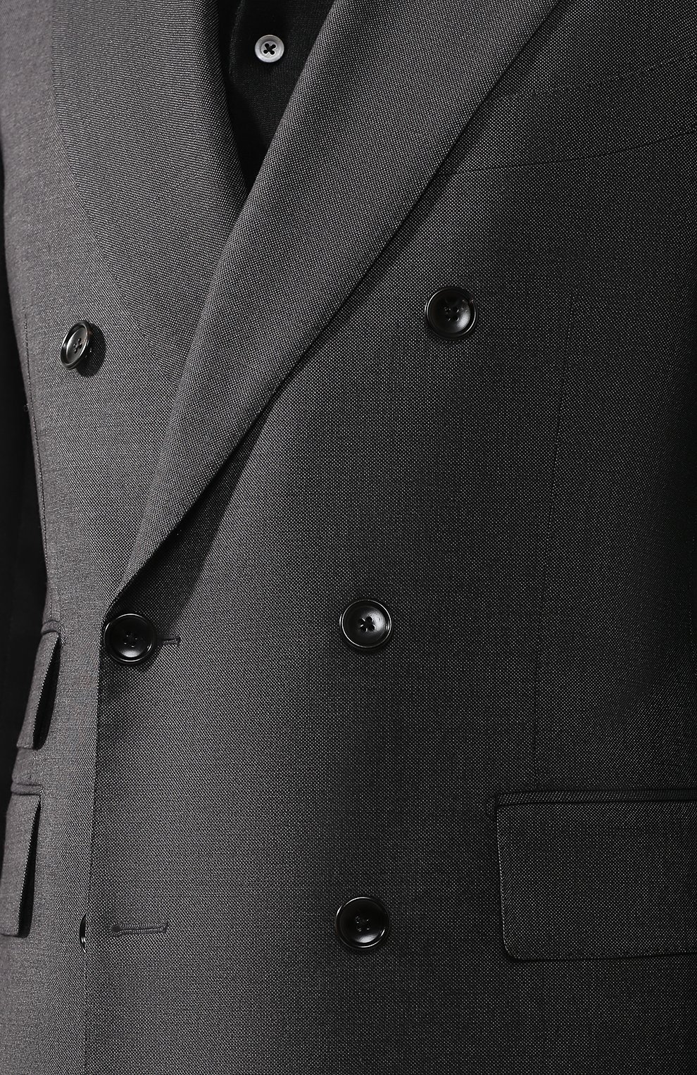 Костюм с двубортным пиджаком из смеси шерсти и шелка TOM FORD, арт. 438R12/21SD4Z, фото 4
