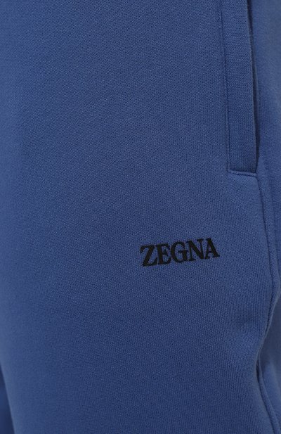 Хлопковые джоггеры ZEGNA синего цвета по цене 63400 руб., арт. UD522A7/DPA7, фото 5 Хлопковые джоггеры ZEGNA, арт. UD522A7/DPA7, фото 5