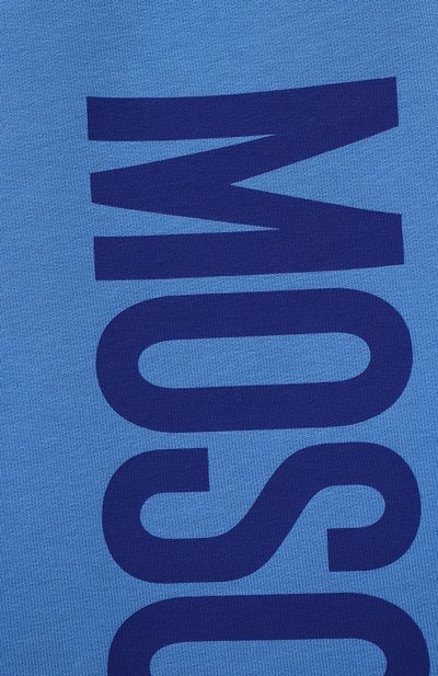 Хлопковые джоггеры MOSCHINO синего цвета по цене 8710 руб., арт. HMP03L/LDA27/4A-8A, фото 3 Хлопковые джоггеры MOSCHINO, арт. HMP03L/LDA27/4A-8A, фото 3