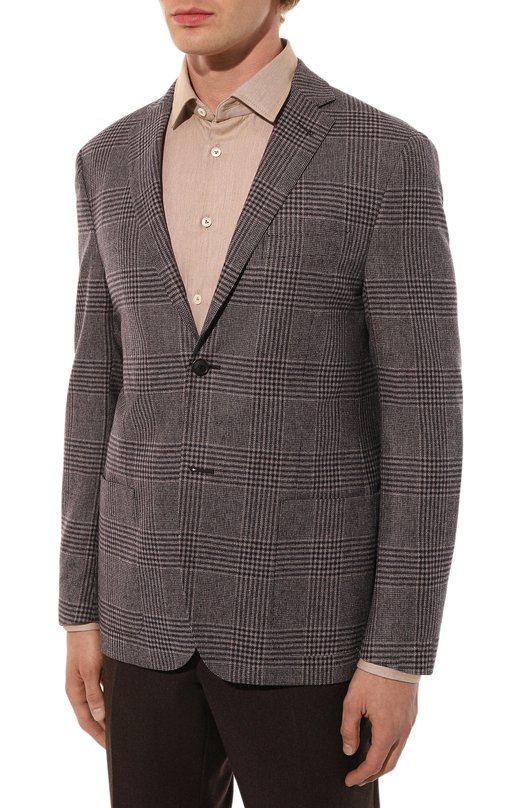 Шерстяной пиджак Corneliani 946002-9416216 Фиолетовый  946002-9416216 Фото 4