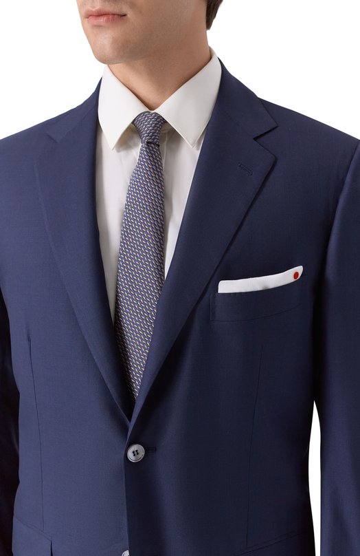 Шерстяной пиджак Kiton UG81K0982823 Синий  UG81K0982823 Фото 6