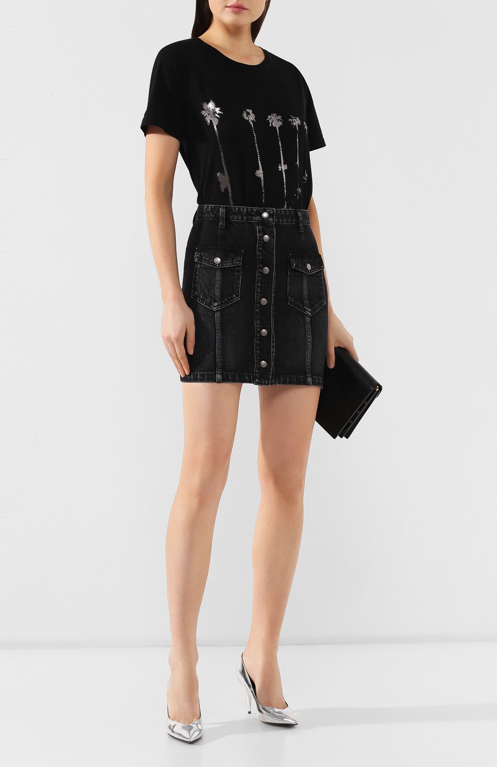 Джинсовая юбка SAINT LAURENT, арт. 581918/YQ899, фото 2