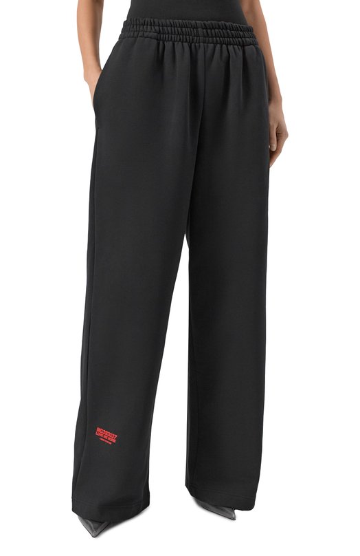 Хлопковые брюки MSGM 3942MDP74N/257999 Чёрный  3942MDP74N/257999 Фото 3