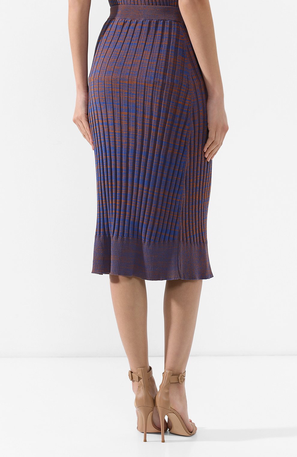 Хлопковая юбка JIL SANDER NAVY, арт. JNWM7573C/JMY2401D, фото 4