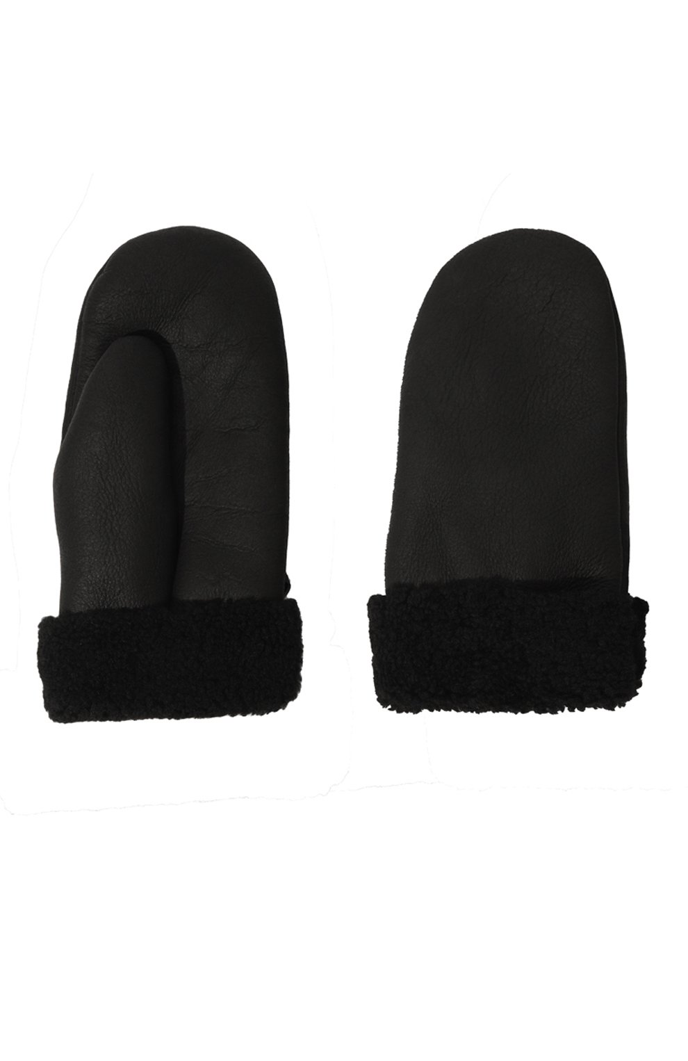 Варежки из овчины MASLOV черного цвета по цене 18040 руб., арт. M01, фото 2 Варежки из овчины MASLOV, арт. M01, фото 2