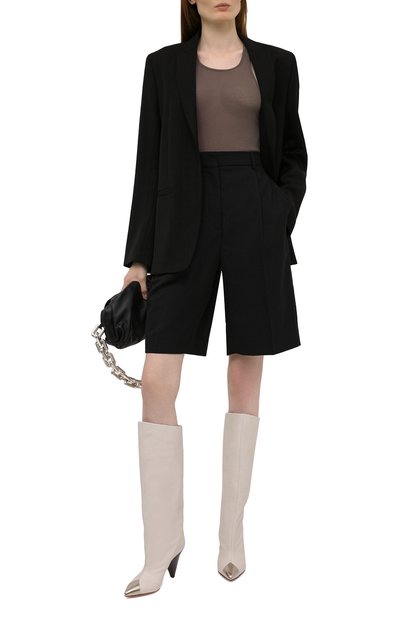 Майка из вискозы и шелка RICK OWENS темно-бежевого цвета по цене 25550 руб., арт. RP02A7101/RC, фото 2 Майка из вискозы и шелка RICK OWENS, арт. RP02A7101/RC, фото 2