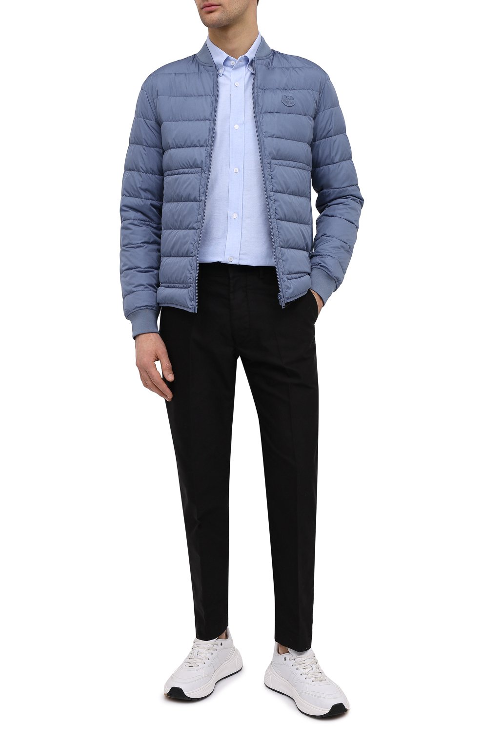 Хлопковая рубашка KENZO голубого цвета по цене 20600 руб., арт. FB55CH4001LD, фото 2 Хлопковая рубашка KENZO, арт. FB55CH4001LD, фото 2