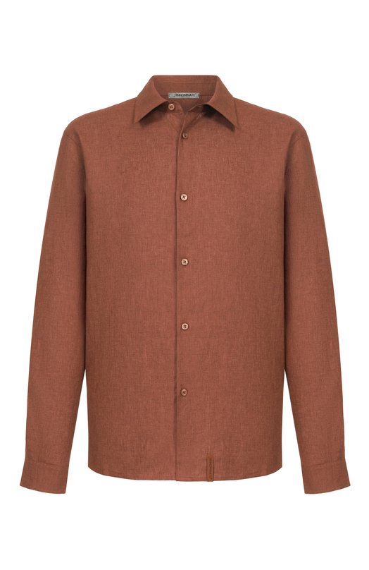 Рубашка изо льна и вискозы HINNOMINATE HMABM01549 Коричневый HMABM01549