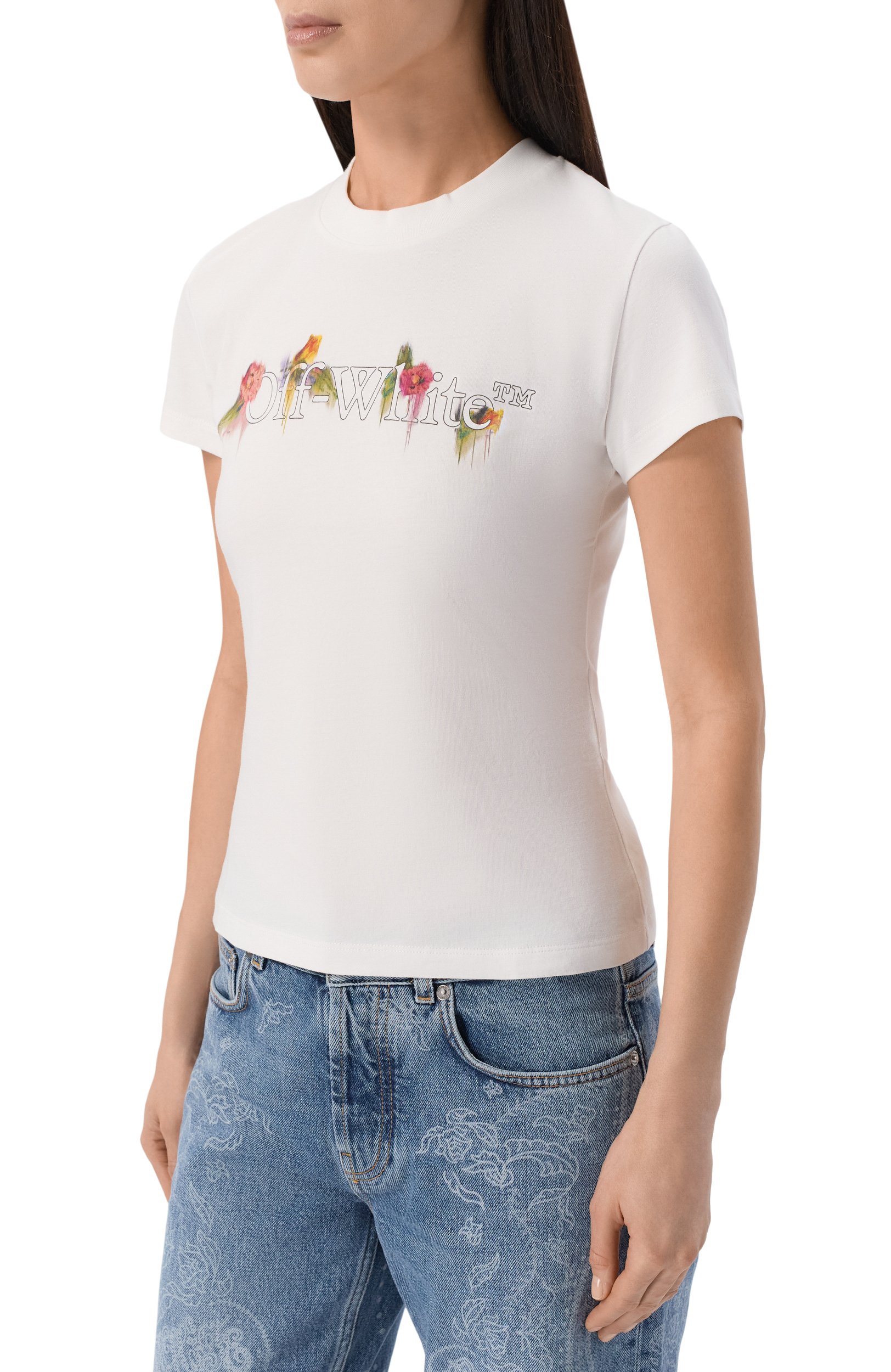 Хлопковая футболка OFF-WHITE, арт. 2FA00641T, фото 3