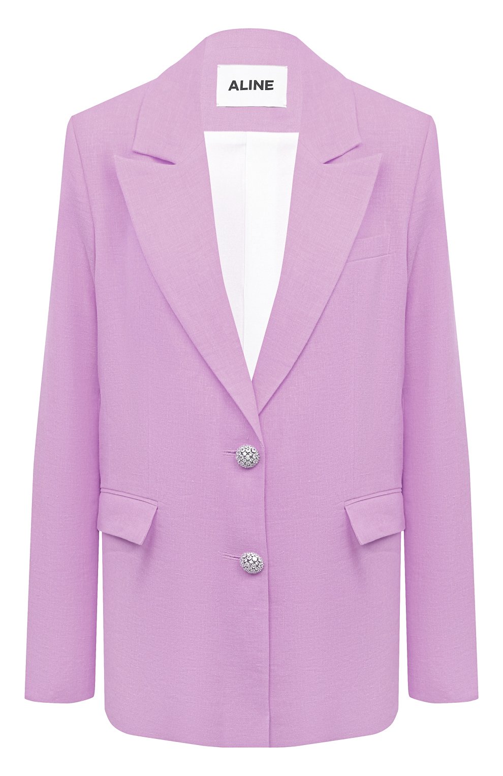 Льняной жакет ALINE фиолетового цвета по цене 28500 руб., арт. AL040701, фото 1 Льняной жакет ALINE, арт. AL040701, фото 1