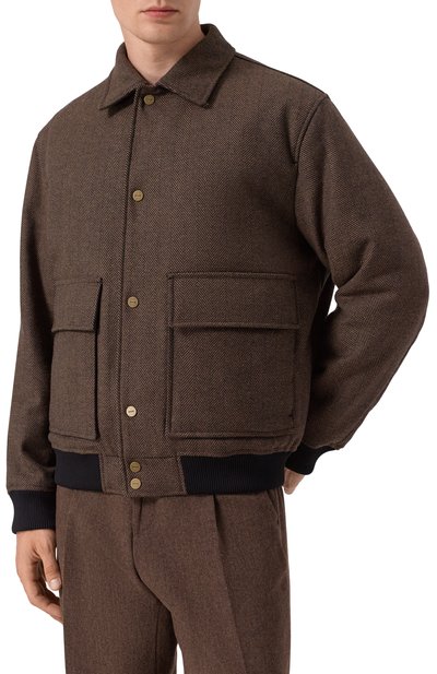 Бомбер из хлопка и шерсти HUGO, арт. 50542617, фото 3