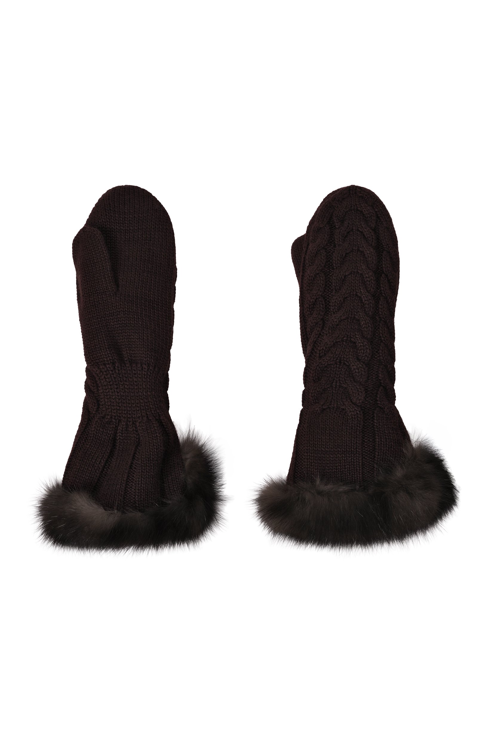 Кашемировые варежки с мехом соболя BLACK SABLE, арт. BS-ACSKV-EB, фото 2