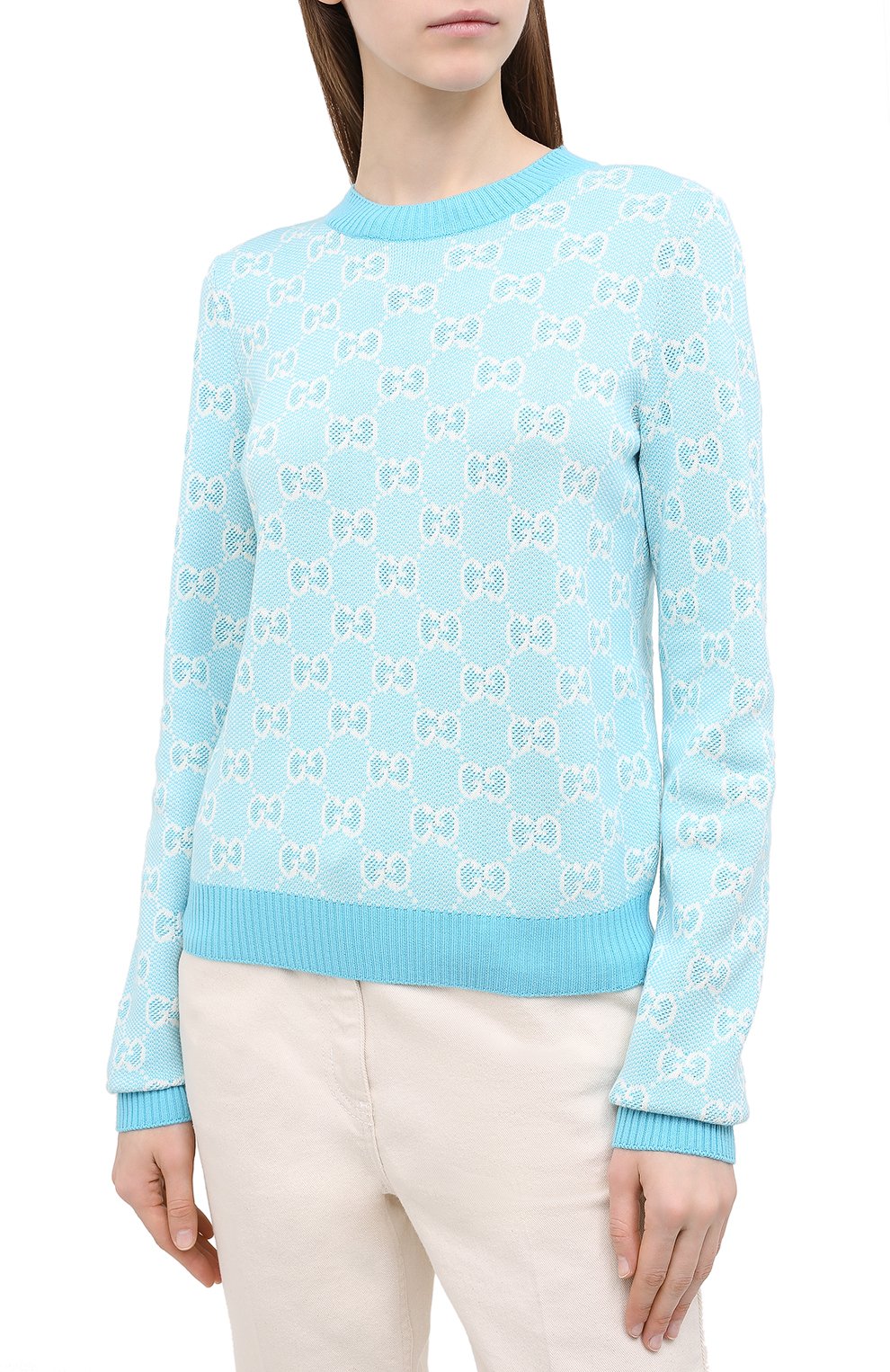 Пуловер из шерсти и хлопка GUCCI, арт. 629459/XKBHQ, фото 3