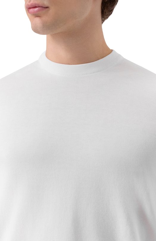 Хлопковый джемпер Fedeli MU0D8014/GIZA LIGHT DUSTY Белый  MU0D8014/GIZA LIGHT DUSTY Фото 5