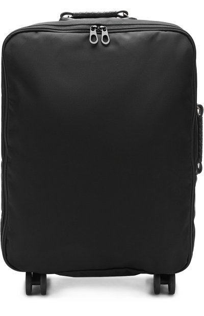 Текстильный дорожный чемодан на колесиках с кожаной отделкой BOTTEGA VENETA, арт. 445086/VAYE4, фото 4