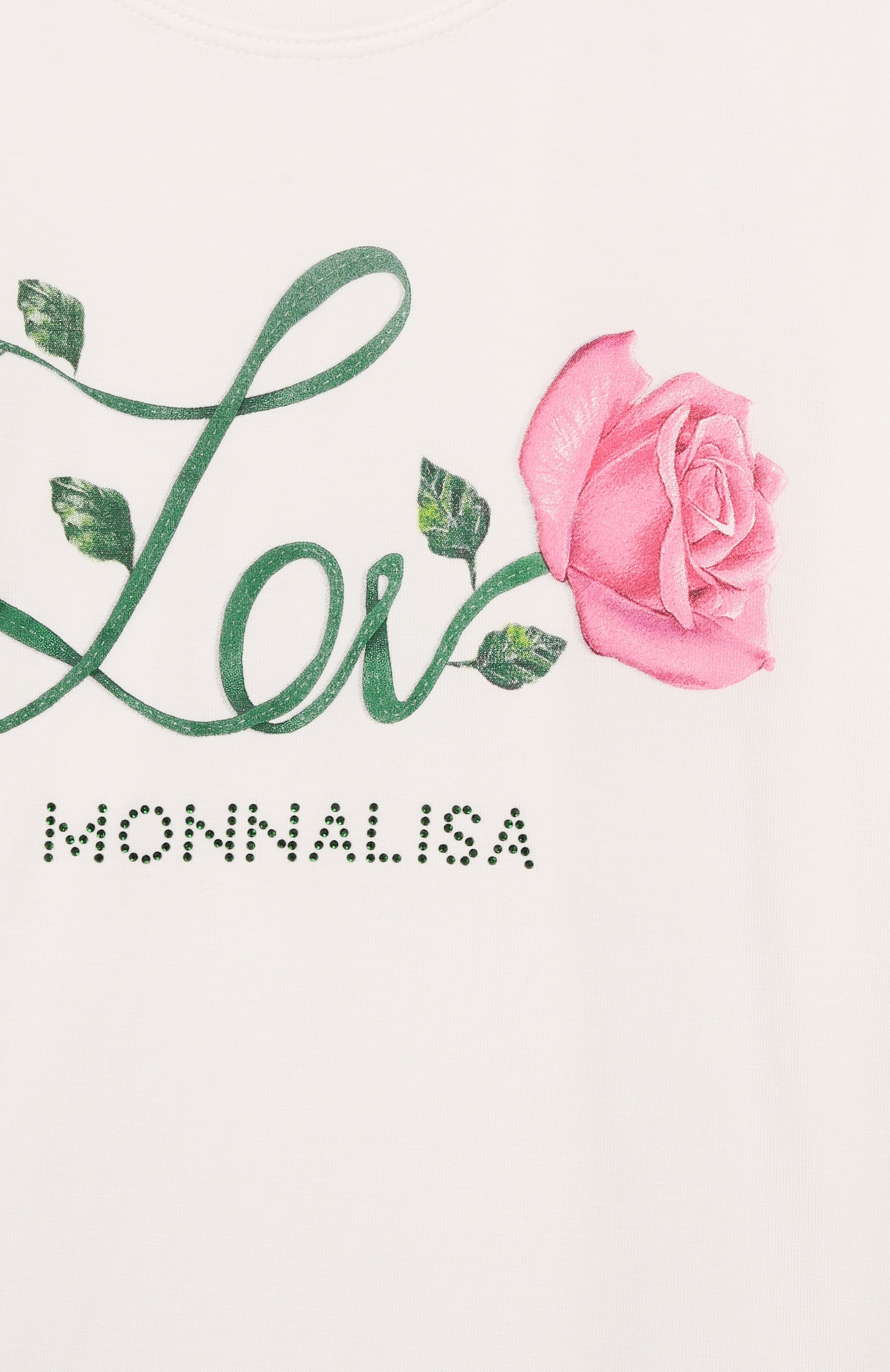 Хлопковый лонгслив MONNALISA, арт. 11F626, фото 3